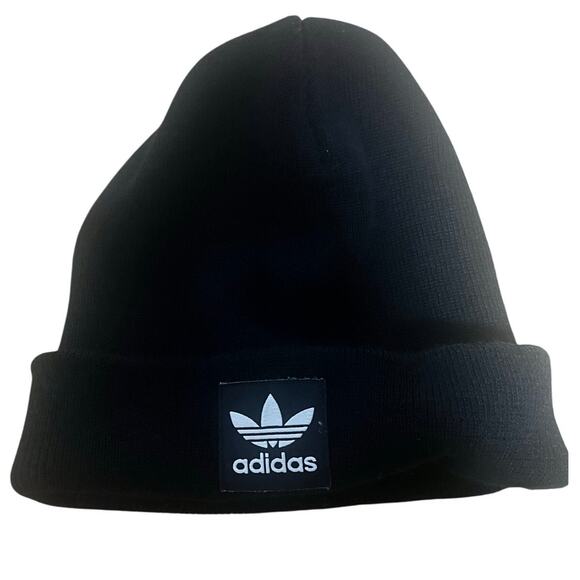 ADIDAS Trefoil Logo Black Adult Unisex Beanie/Winter Hat - Picture 2 of 4